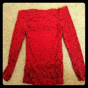 Off the shoulder lace top